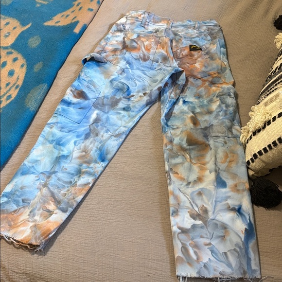 Stan Ray Blue and Brown Ankle Cropped Pants - Picture 4 of 5